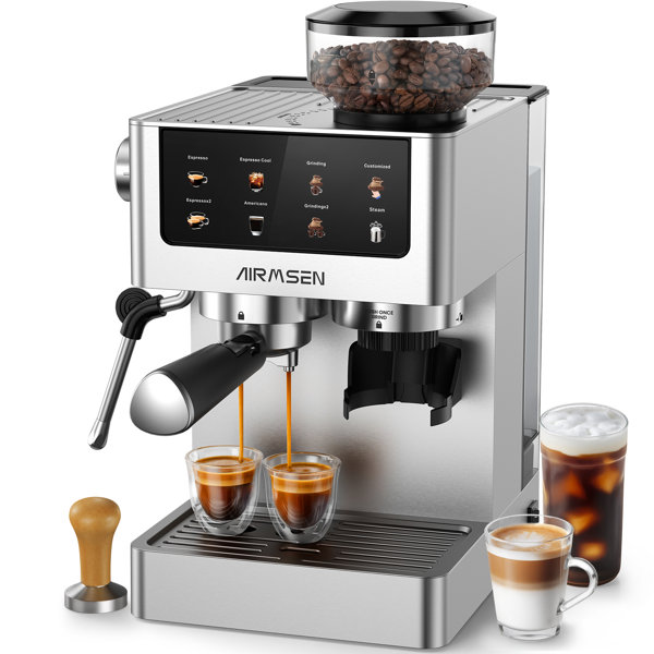 Airmsen 7.9’‘ Semi-Automatic Espresso Machine With Grinder
