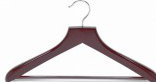 Cintre de luxe en bois profilé antidérapant pour costume / manteau