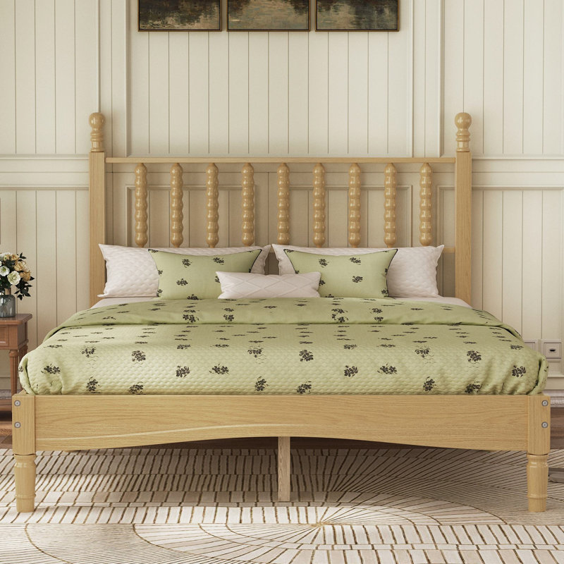 Auriel Solid Wood Standard Bed, Full, Natural