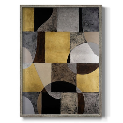 Neutral Framework II Framed Print - Solid Wood