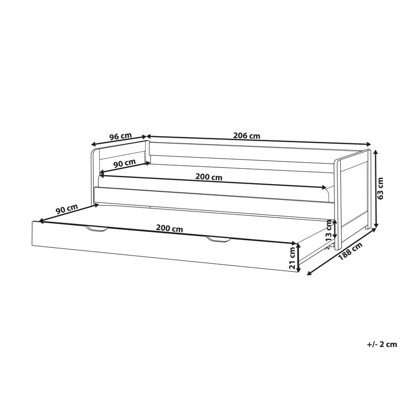 Solid Wood Daybed with Trundle