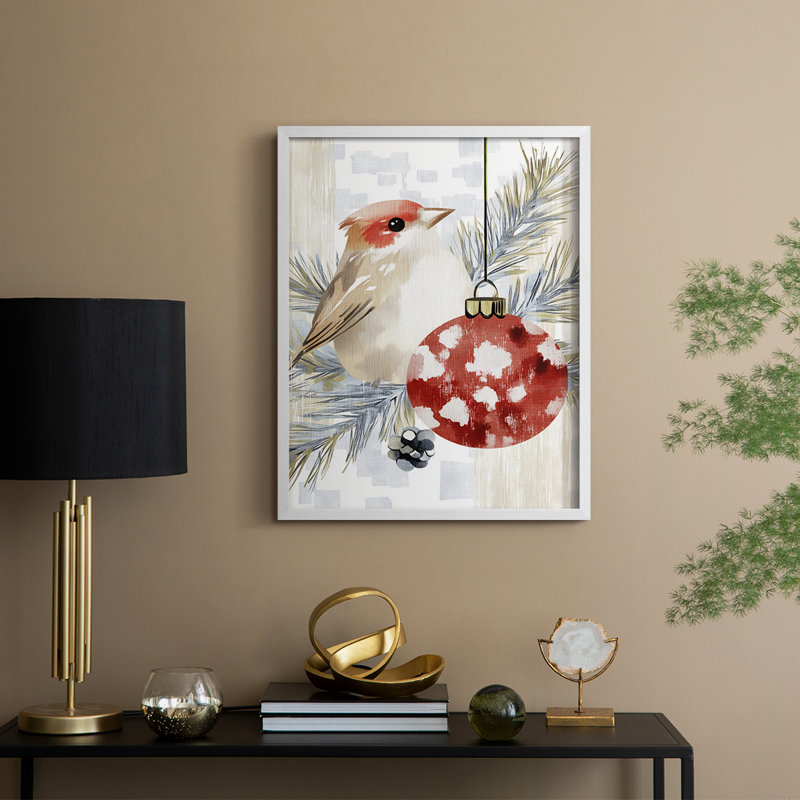 «Christmas Holiday Art DCCDXCI», reproduction d'art encadrée - bois massif, H 21 po x l 17 po, Blanc