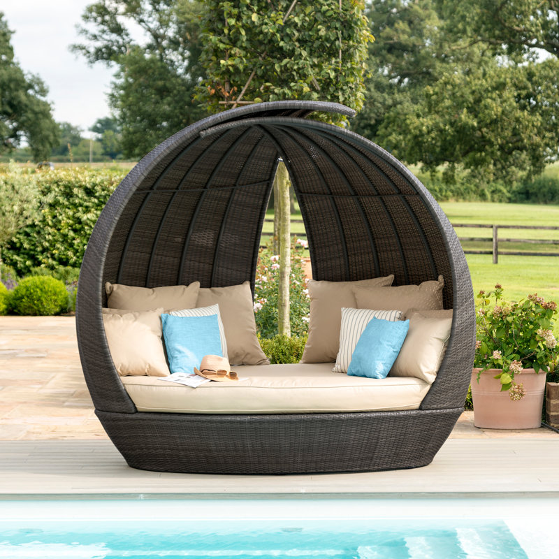 Eastlake Rattan Daybed - Grey, Brown/Beige