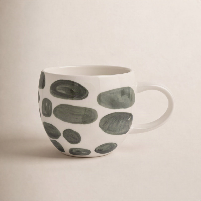 Stoneware Teacup, Sea Grass