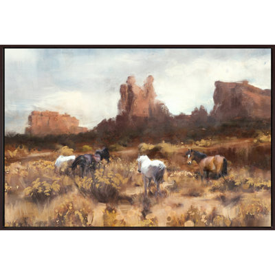 «Desert Horses», art mural sur toile