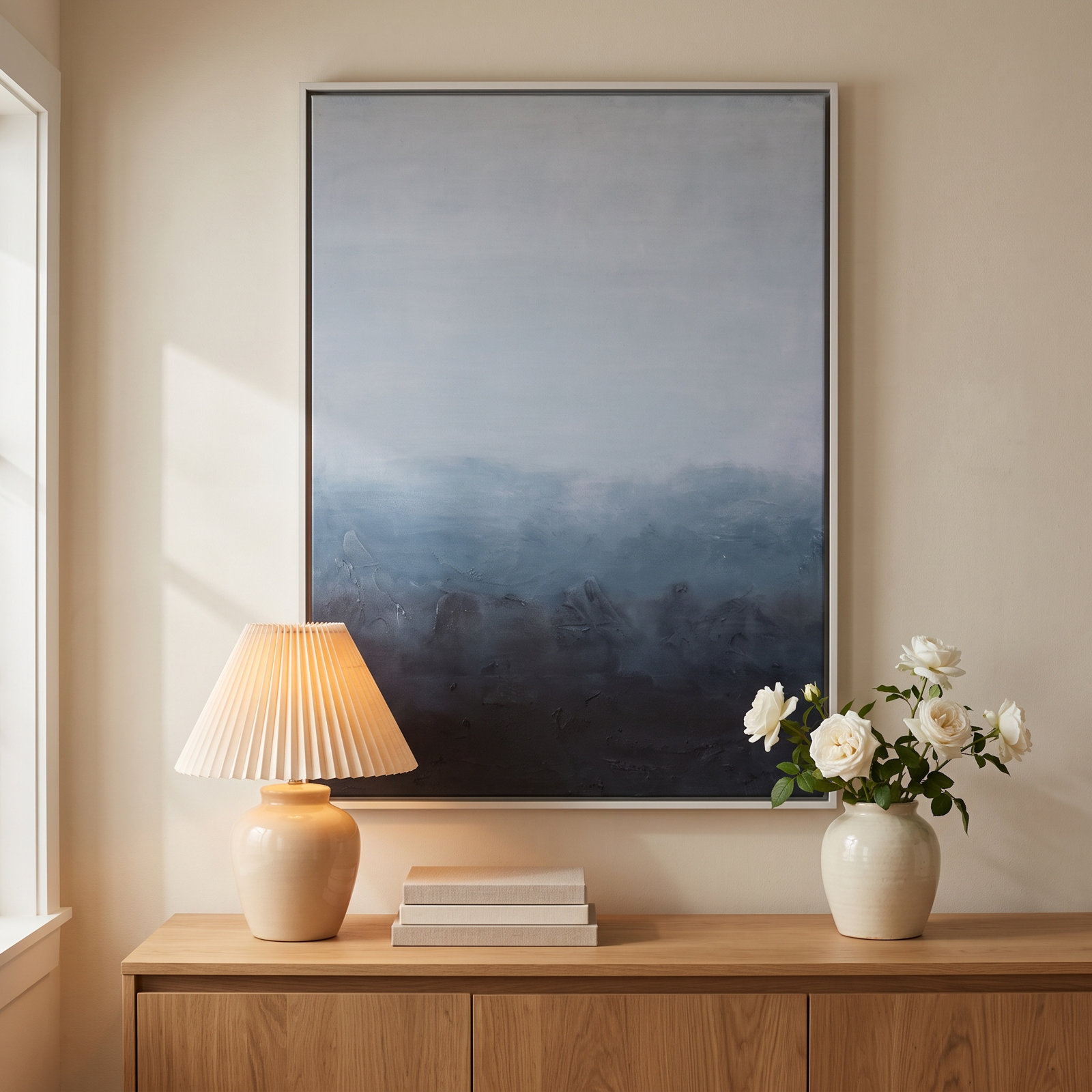 Elemental I Print by S.H. Khan, 41.5'' W x 61.5'' H, Black Floater