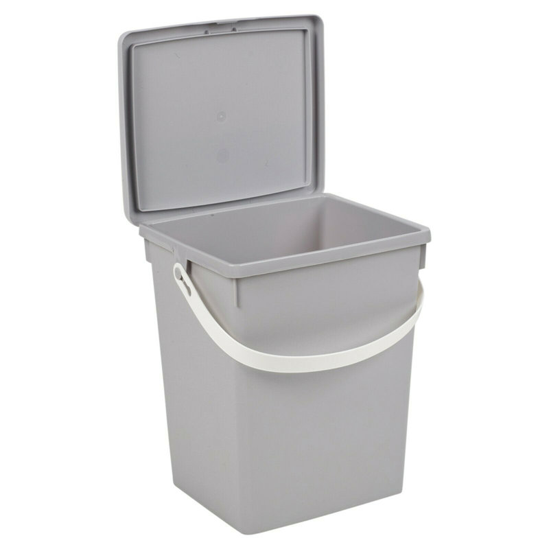 Eliott 5.5 Litre Recycling Bin, Beige/White