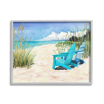 Bc-473_FG " Blue Beach Chairs Scene " by Christine Reichow