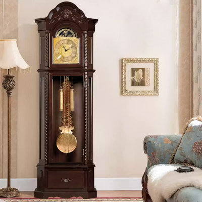 Horloge de plancher de luxe à rétro mécanique