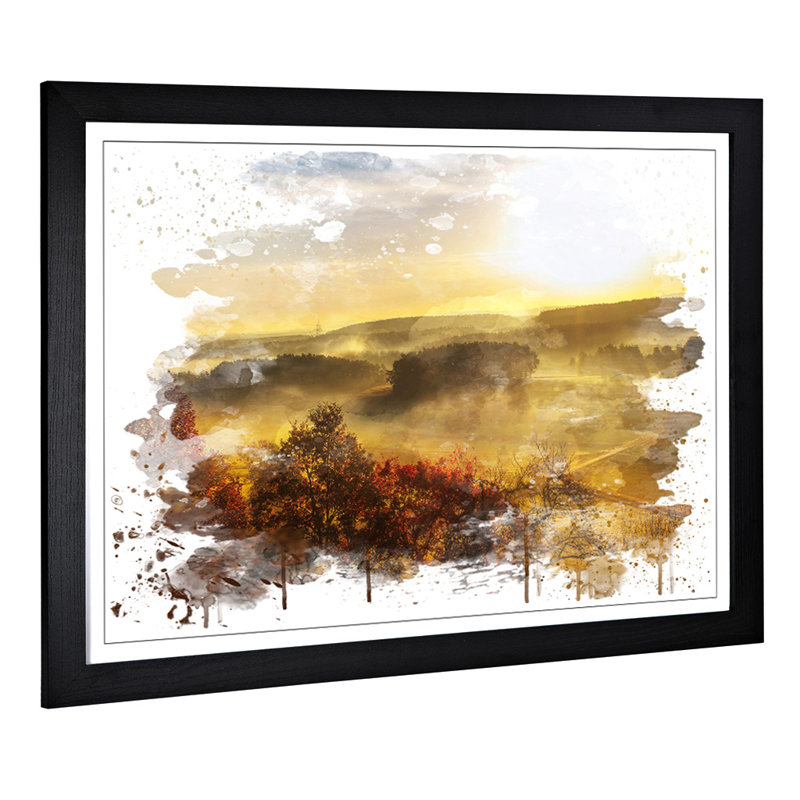 Beautiful Sunrise Landscape - Wall Art, 45cm H x 62cm W, Framed Picture