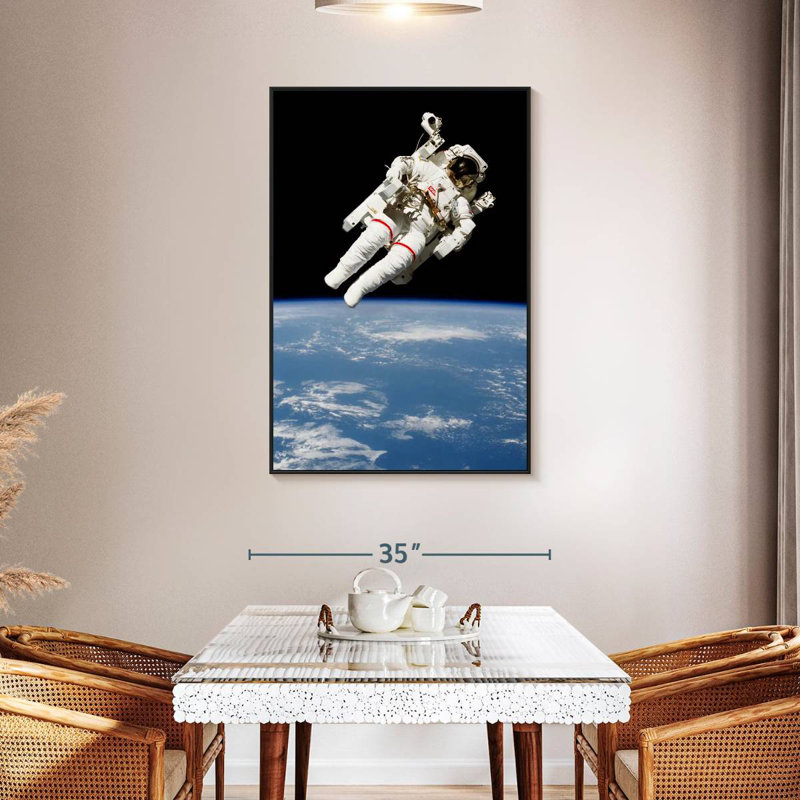 NASA Space Mission I, 31 po x 46 po, Cadre flottant noir