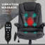 Fauteuil de massage vibrant 6 points avec chaleur lombaire, noir-24397810