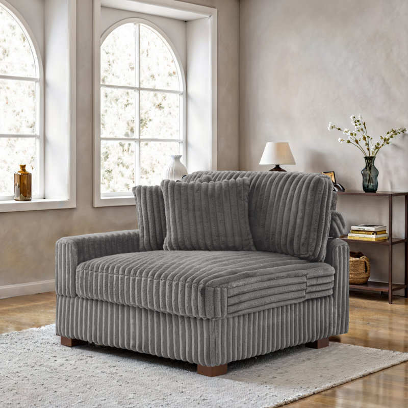 104.9Cm Wide One Arm, Light Grey