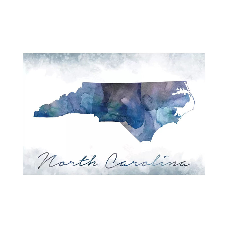 North Carolina State Bluish, H 12 po x l 18 po x 1,5 po, Caroline du Nord
