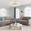 Ventilateur de plafond encastré à intensité variable de 20 po avec lumières DEL Demaury-2140420711