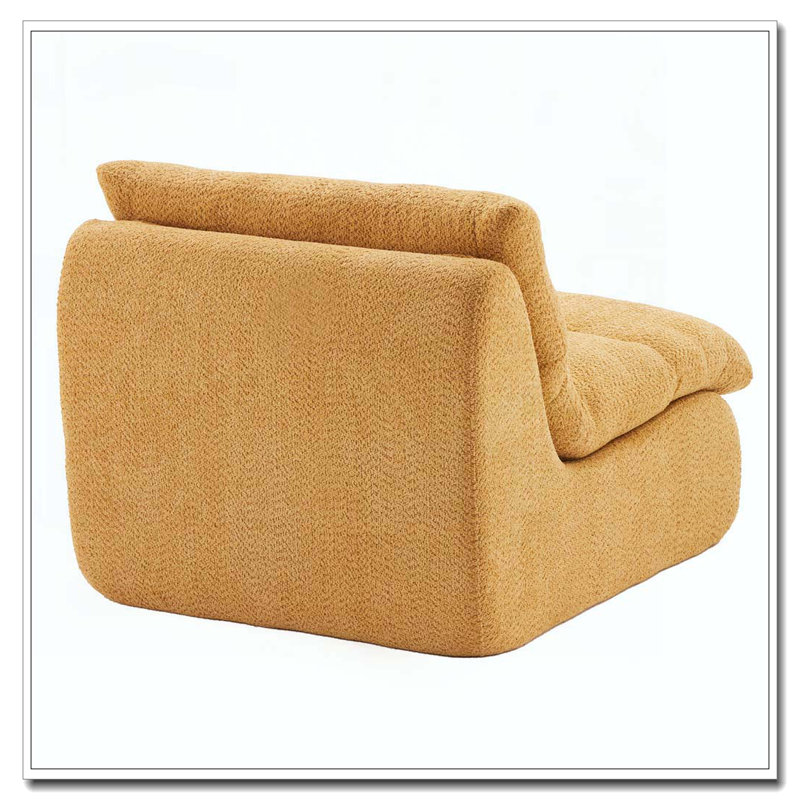 Fauteuil moderne avec assise moelleuse, Gingembre gingembre