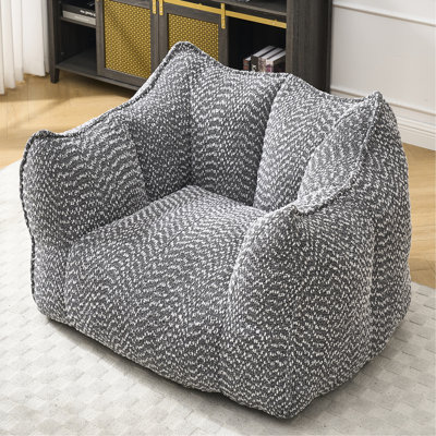 Fauteuil à billes en chenille pour la lecture - mousse haute résilience, chambre confortable, tissu de chaise de salon