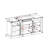 Media Console Table with Large Storage Cabinet, with 23" Fireplace Insert, for TV Up to 70'', Modern TV Media Entertaionment Stand, White, 65.75"W*17"D*32.48"H