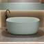 Baignoire de trempage autoportante 51 pouces à surface solide en vert turquoise avec bonde escamotable-132406524
