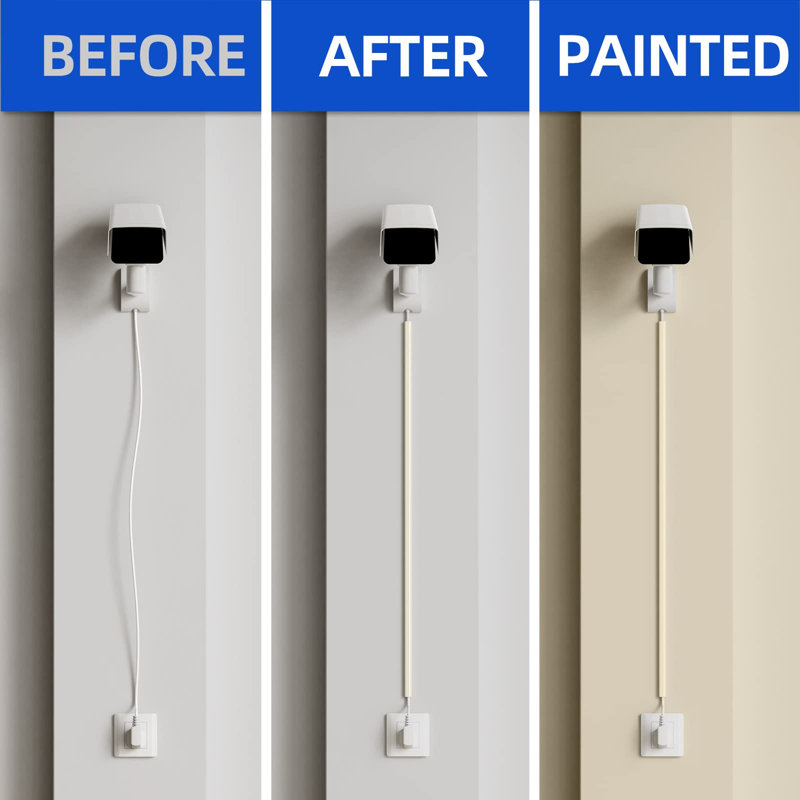Cache-câbles beige, couvre-câbles pour 1 fil sur le mur, couvre-câbles de taille mini pour cordons sur le mur, chemin de câbles à peindre pour cacher le fil du haut-parleur, câble Ethernet, l 0,48 po x H 0,30 po