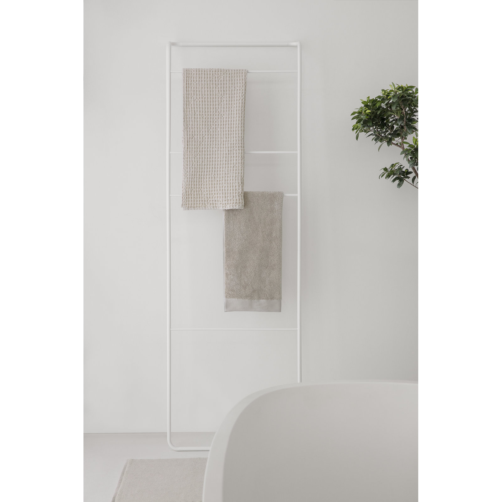 Waffle Cotton Hand Towel, Moonbeam-Cream