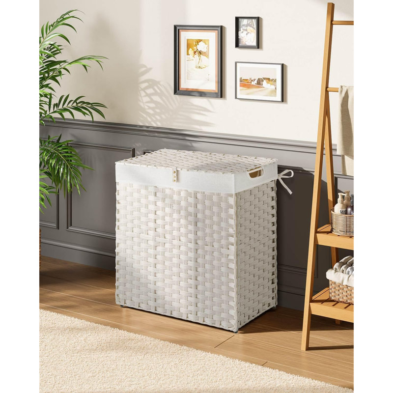 Panier à linge avec couvercle, aucune installation requise, paniers à linge en osier 110L pliables