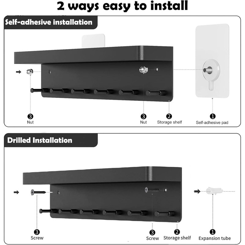 Wall Organizer, Black
