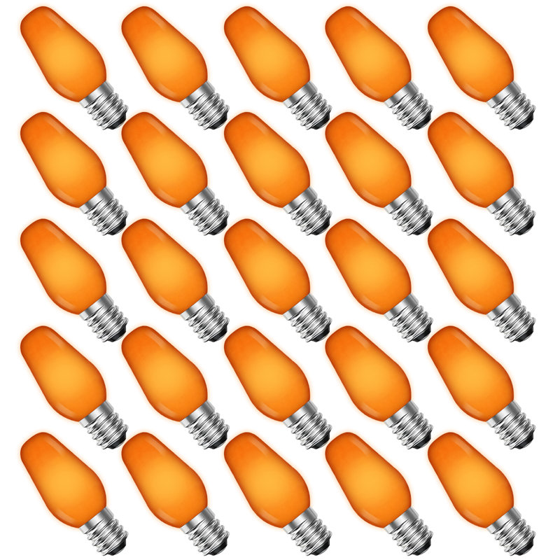 0,5 W, ampoule DEL C7 à intensité variable, culot E12, Orange