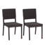 Larry Patio PE Rattan Dining Chairs With Iron Frame