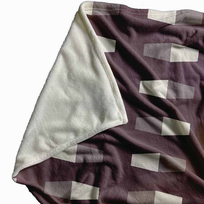 Couverture polaire Nantucket, L 60 po x L 80 po, Mauve poussiéreux