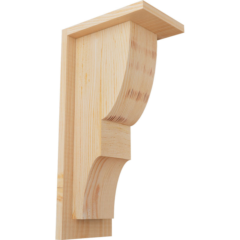 Corbeau Ridgewood avec contre-plaque, H 16 po x l 5,5 po x P 8 po, Sapin de Douglas, Lisse