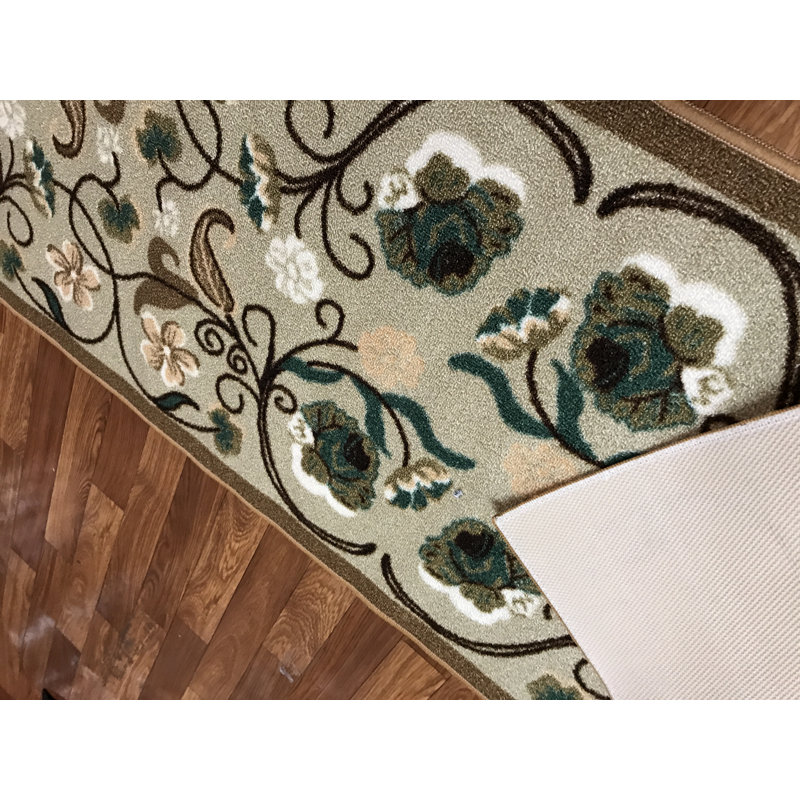 Tapis de cuisine Hepatique, Tapis de couloir 1,8 pi x 4,11 po, Ivoire