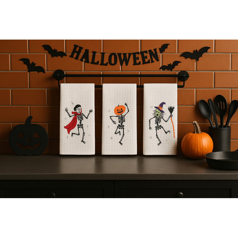 Tissage gaufré 100% coton vampire Dancing Halloween
