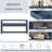 U_style 62.2" sleek console table, modern living room furniture with 4-drawer storage and 2-shelf display, multifunctional design