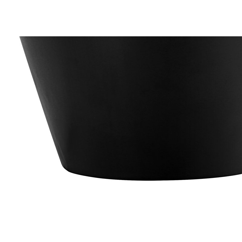 Lampe de table en céramique noire lisse avec abat-jour en tissu ivoire