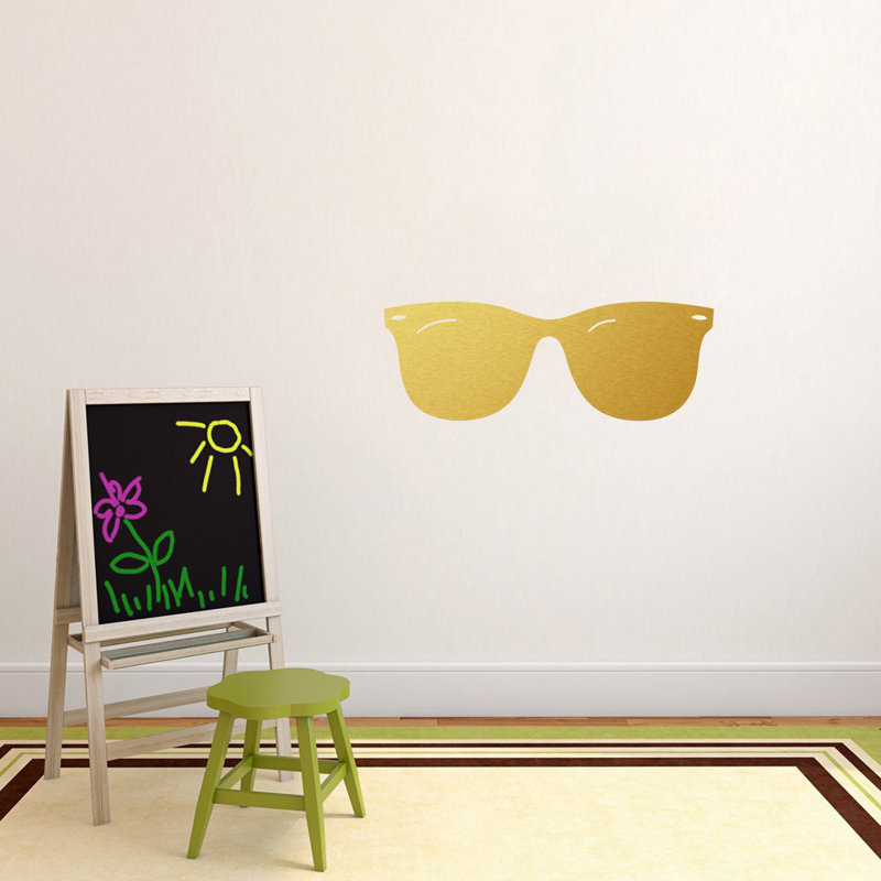 Décalcomanie murale verre soleil, Or