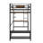 Loft Bed Frame With Built-In Storage And Secure Buckle-Fastened Slat System
