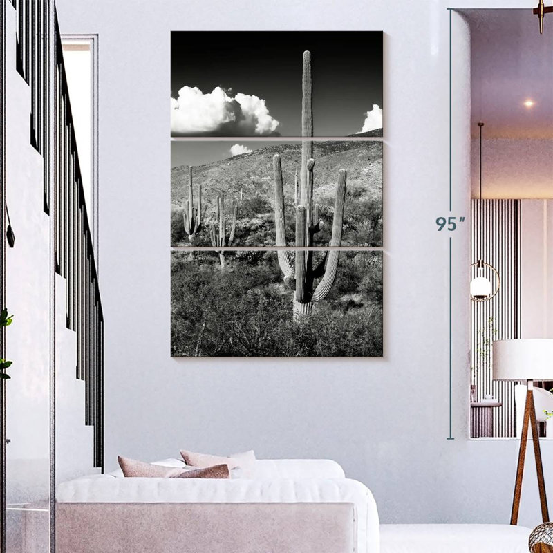 Harnek - Arizona noir - Saguaro Cactus Valley, H 57 po x l 36 po