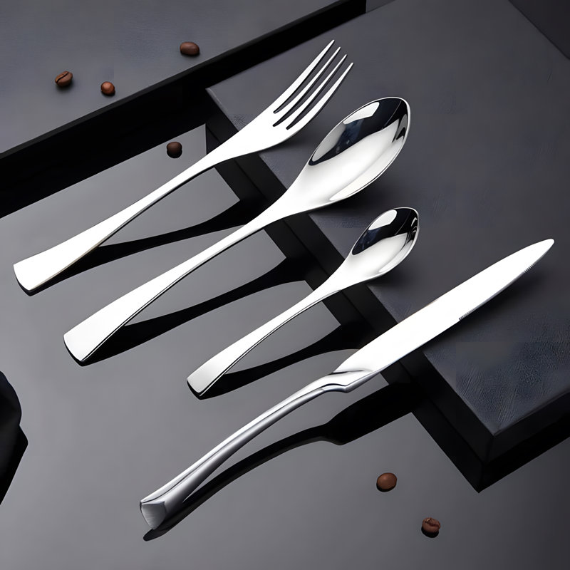 24pcs Stainless Steel Dinnerware Flatware Set Dinner Spoon Fork Knife Cutlery Set Tableware Set Service For 4 Or 6