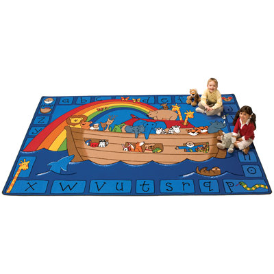 Tapis bleu Alphabet Noah's Voyage
