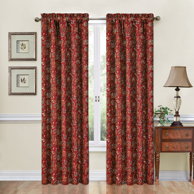 Waverly Navarra Crimson 100% Polyester Jacquard Weave Panel