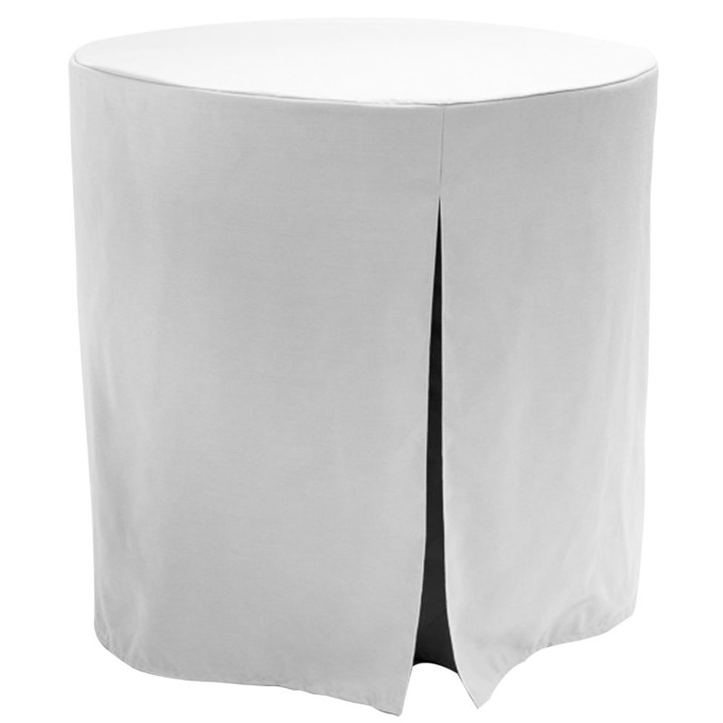 Tablevogue Round Table Cover, White, 72" L x 72" W