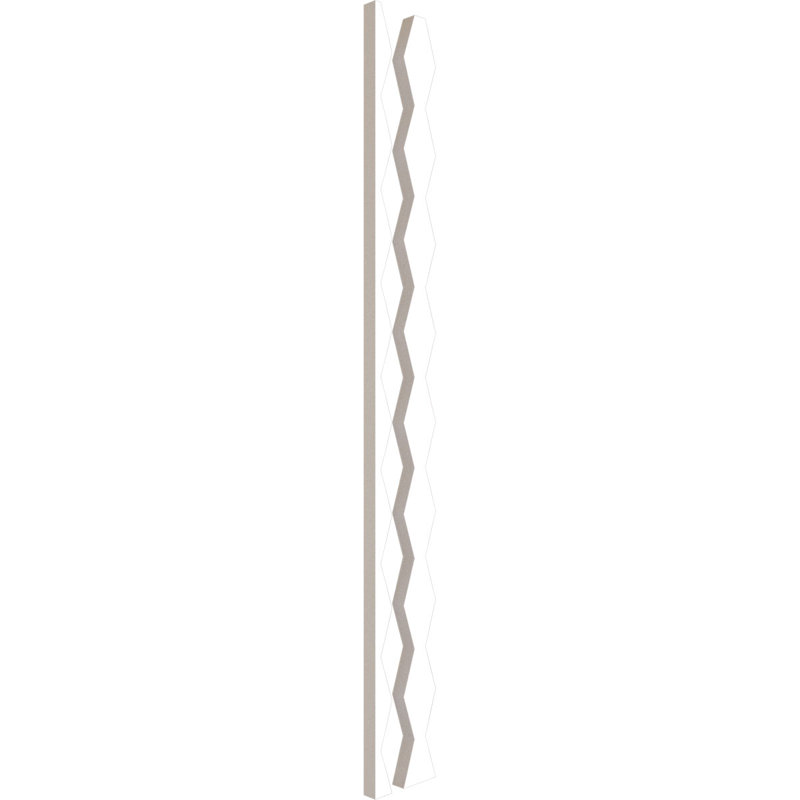 Ensemble de panneau mural décoratif à lattes réglables en PVC Cimarron, H 47 po x l 2,75 po x P 1 po