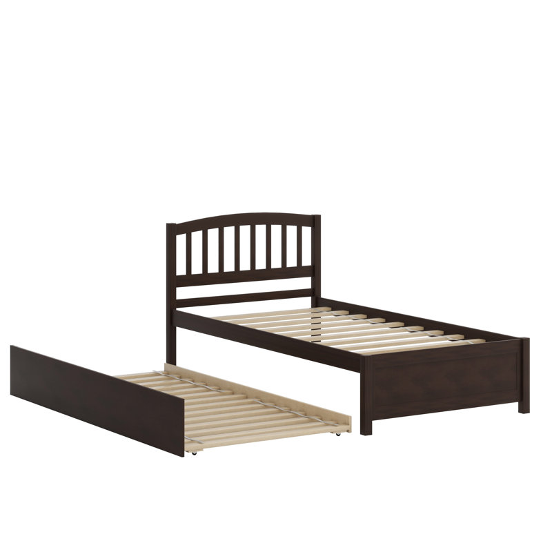 Lit plateforme avec lit gigogne, Espresso