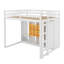Lit mezzanine en bois pleine grandeur avec garde-robe, tablettes et armoire-1652082249