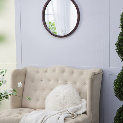 Miroir mural 20 "x 20" avec cadre en bois