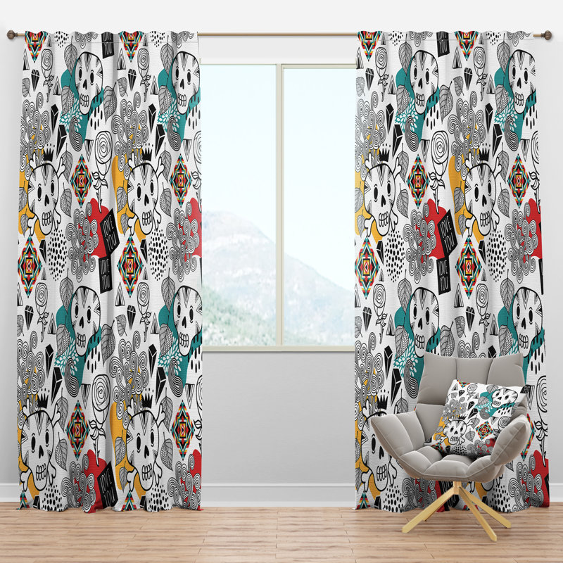 Motif baleines - Rideau nautique - Velours obscurcissant - 1 panneau, l 52 po x L 120 po