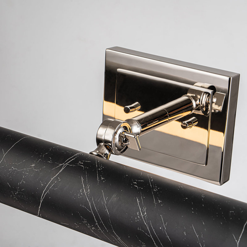Coates Large Picture Light, Polished Nickel/Satin Black