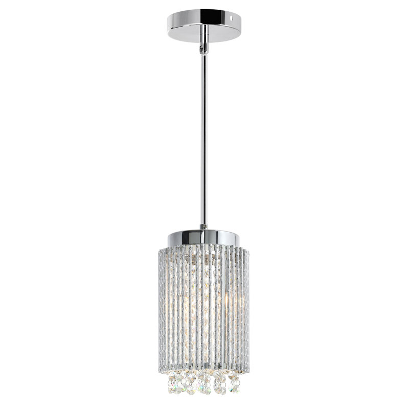 Luminaire suspendu cylindrique unique 2 lumières Batty