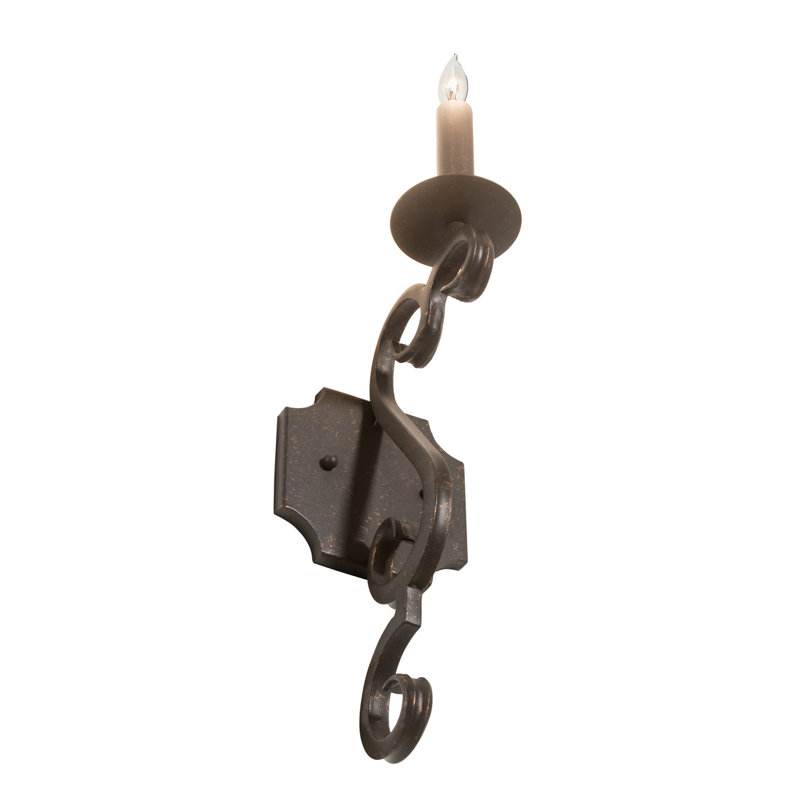 Piero Steel Candle Wall Light